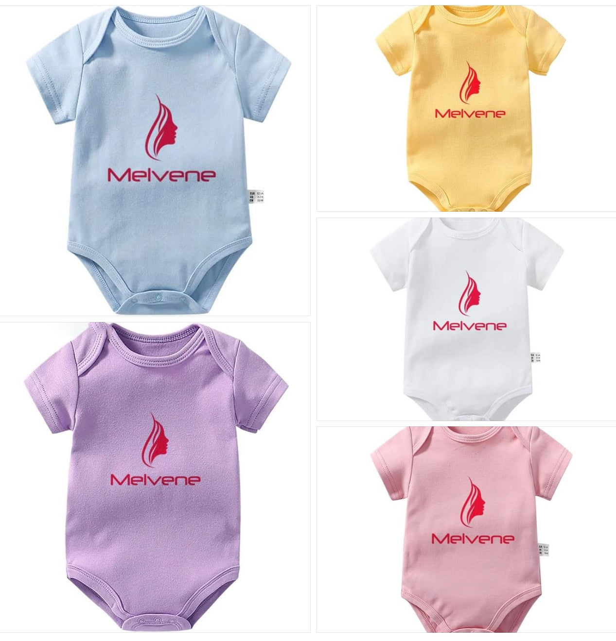 Melvene Onsie Set (5pieces) 0-3 Months 100% cotton